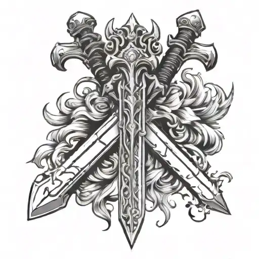 Rebellion sword from Devil tattoo design idea