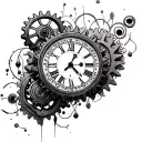 clock gears tattoo design idea