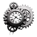 clock gears tattoo design idea