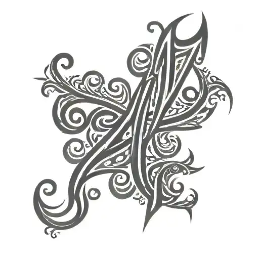 Arabic calligraphy spelling tattoo design idea