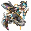 arcane jinx tattoo design idea