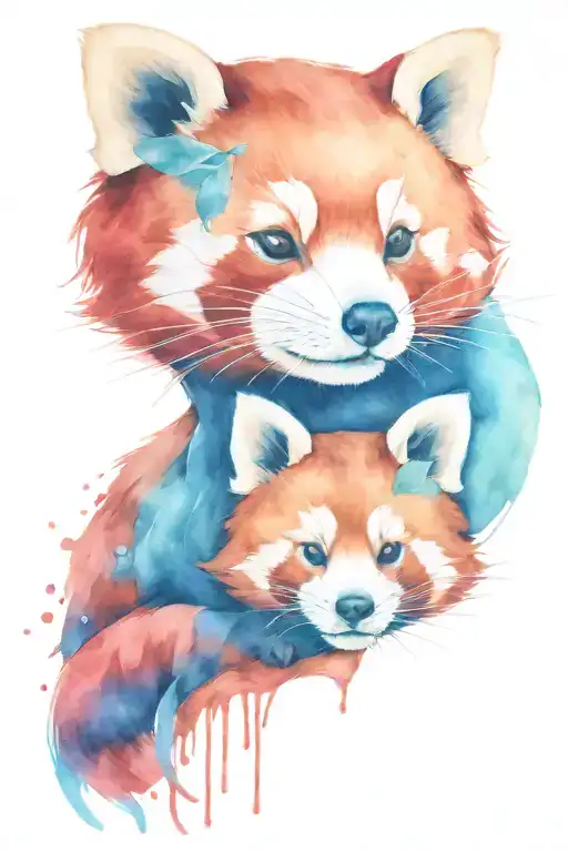 red panda tattoo design idea