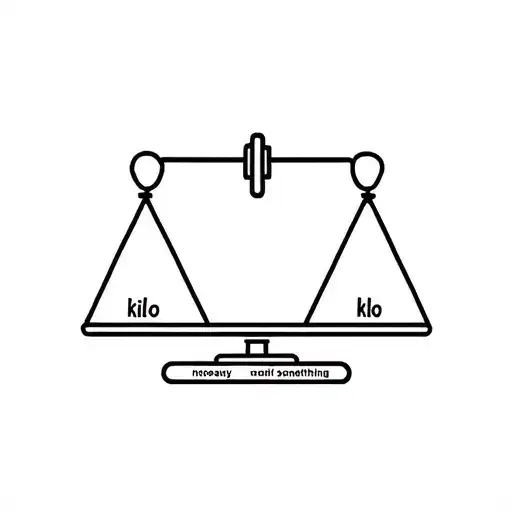 word heavy on a scale that has a heavy weight on one side that says kilo and something else on the other side weightless tattoo design idea