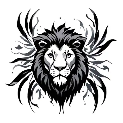 little lion man tattoo design idea