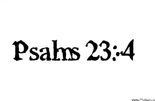 "Psalms 23:4 " tattoo design idea