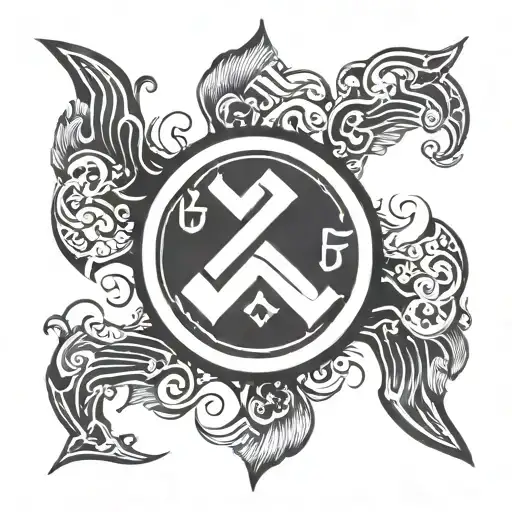 swastika symbol tattoo design idea