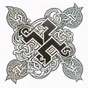 swastika symbol tattoo design idea