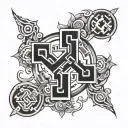swastika symbol tattoo design idea