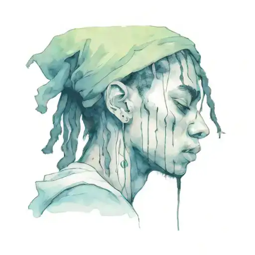 emo,depression,darkness,lonely,suicidal,sad,dark skinned male,dyed short dreads fully hiding face,teens,no tattoos,skinn tattoo design idea