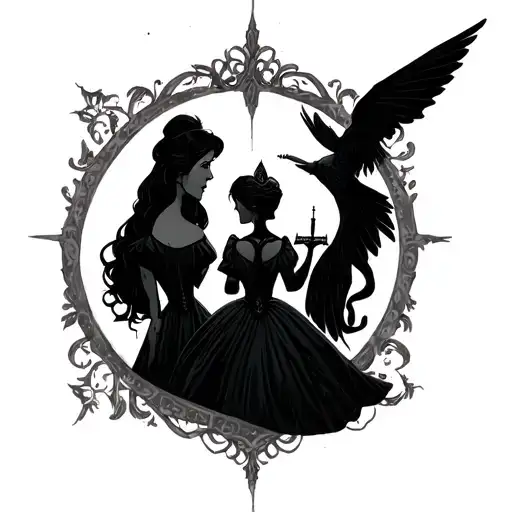 Cinderella Harry Potter tattoo design idea