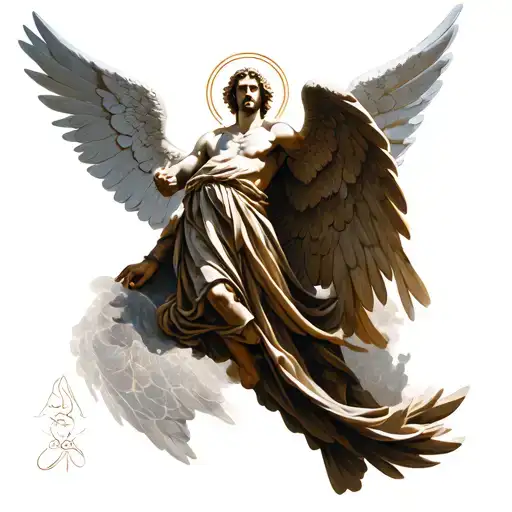 Archangel St Raphael tattoo design idea