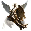 Archangel St Raphael tattoo design idea