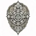 Mandala with a Cross in the middle tattoo design idea