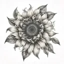 sunflower seeds float air tattoo design idea