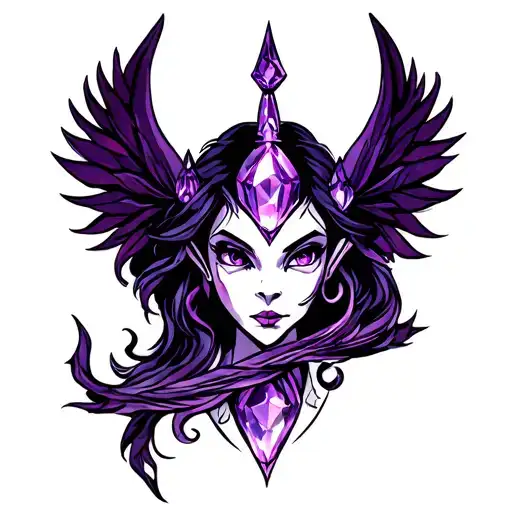 dark crystal tattoo design idea