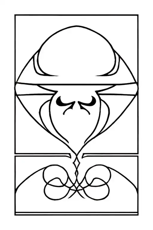 A minimalist and abstract tattoo of a Grateful Dead stealie logo, symbolizing life and music tattoo design idea