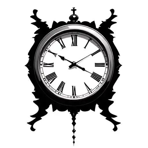 round clock with nothing around it tattoo design idea