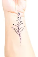 create a dainty tattoo that's long and skinny that represents a healing journey and learning to love yourself   tattoo design idea