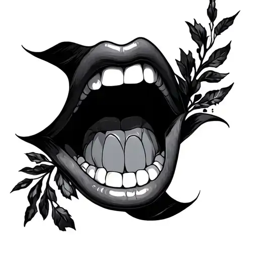 Throat tattoo design idea