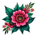 flower magic tattoo design idea