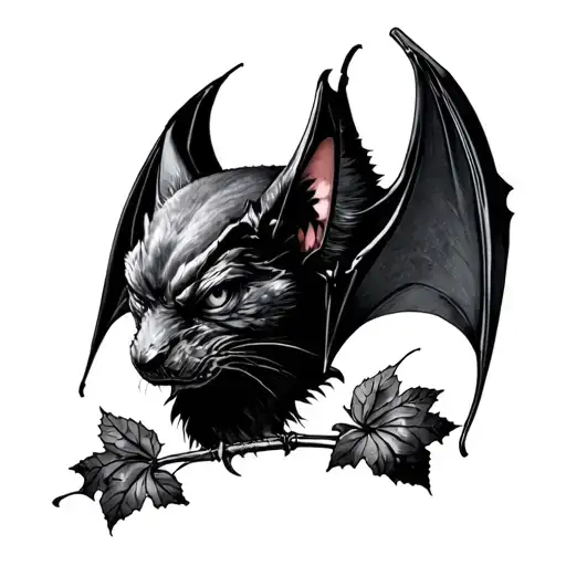 Bacardi Bat tattoo design idea