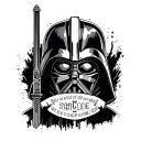 Sith Code with Darth Vader surrounded tattoo design idea