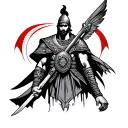 Turkish warrior tattoo design idea
