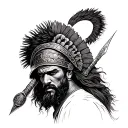 Turkish warrior tattoo design idea