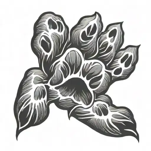 pet paw tattoo design idea
