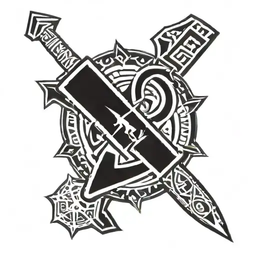 Communist hammer tattoo design idea