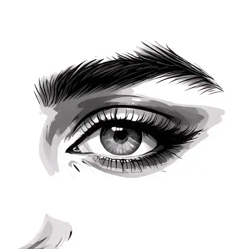 Above left  Eyebrow tattoo design idea