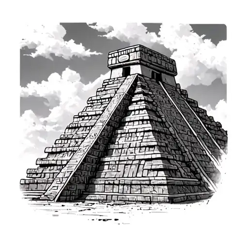 Mayan Pyramid tattoo design idea