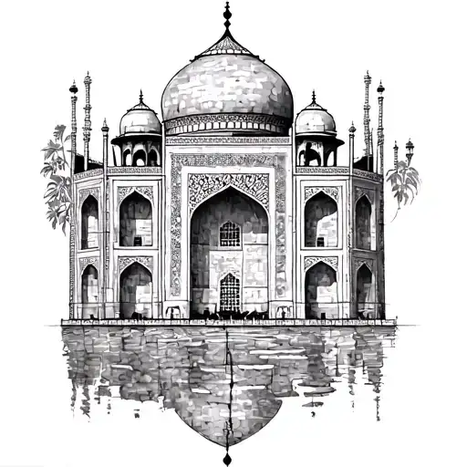 Taj Mahaal tattoo design idea