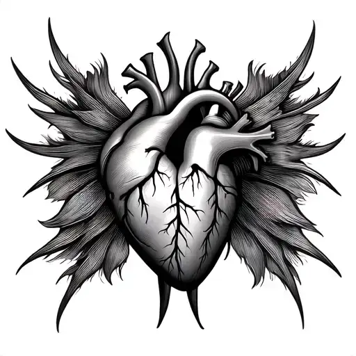 ANATOMY OF HEART tattoo design idea