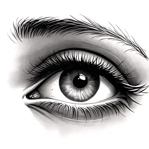 Above Eyebrow tattoo design idea