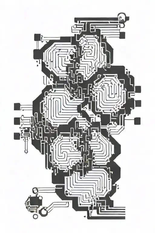 Binary code intertwined tattoo design idea