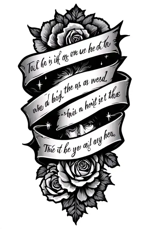 traditional with bible verse philiphians  tattoo design idea