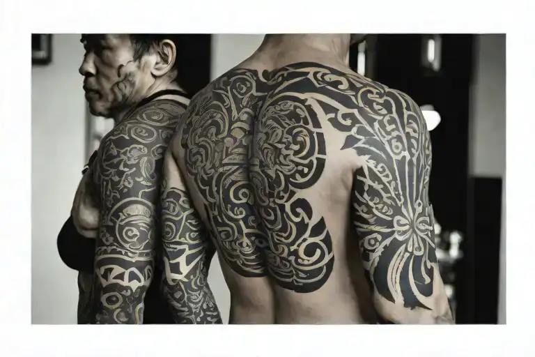 Vietnamese tribal tattoo design idea