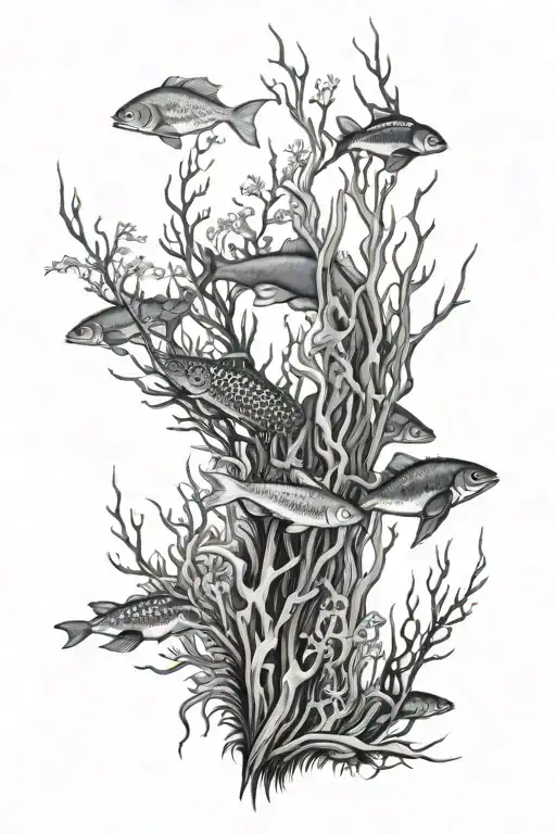 kelp forest from Pacific tattoo design idea