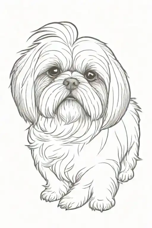 shih tzu tattoo design idea