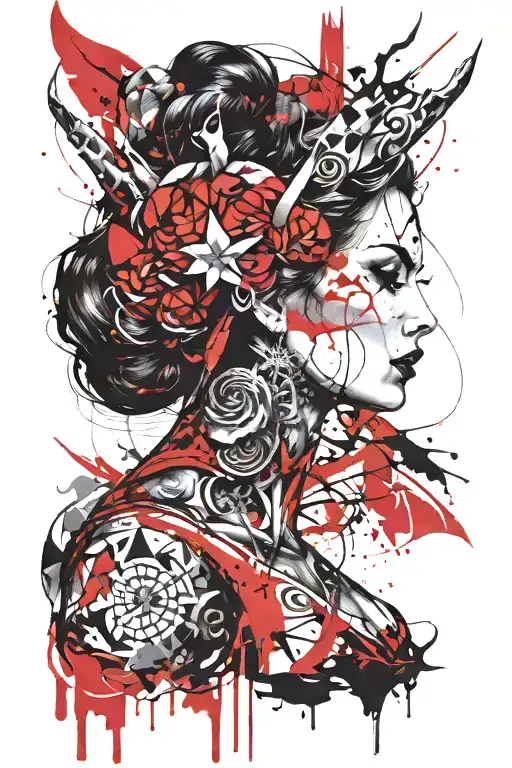 Goddess Skadi tattoo design idea