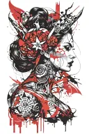 Goddess Skadi tattoo design idea