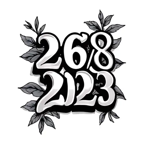 "26/8/2023" 2023 Roman Numerals tattoo design idea