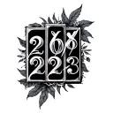 "26/8/2023" 2023 Roman Numerals tattoo design idea