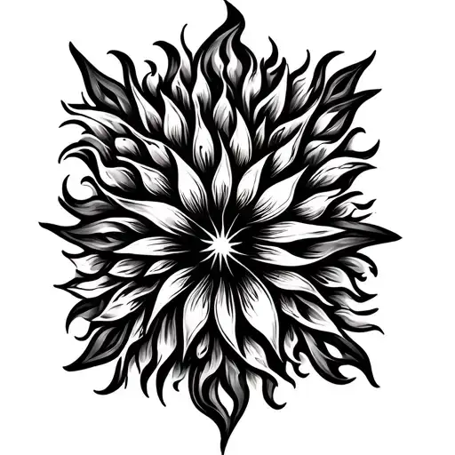 Flame or Fire Motif – Since “Tejas” means “radiance” or “brilliance” in Sanskrit, incorporating a small flame or fire tattoo design idea