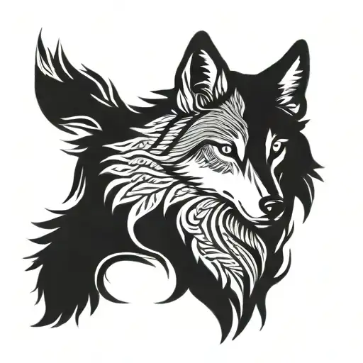 nordic wolf arm sleeve tattoo tattoo design idea