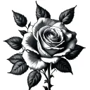 Lynn with roses growing tattoo design idea