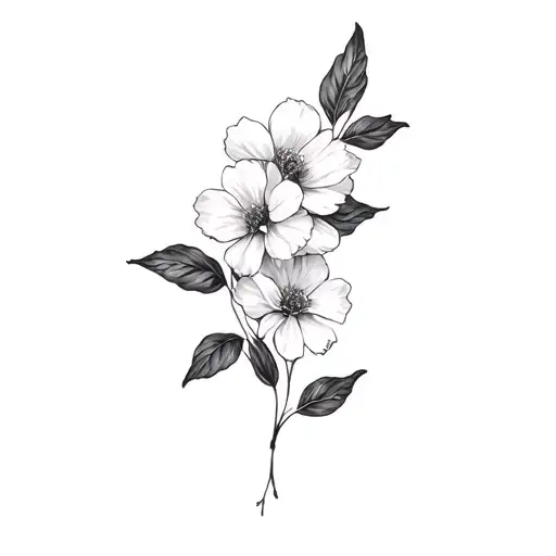 Filler Floral tattoo design idea