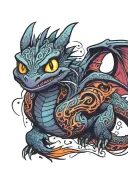 Toothless Dragon HTTYD tattoo design idea