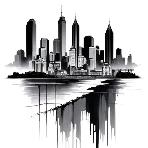 Atlanta Skyline tattoo design idea